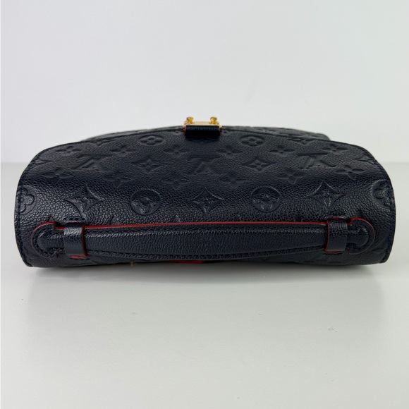 AUTHENTIC Louis Vuitton LV Pochette Metis Marine Rouge Navy Leather - Picture 8 of 16